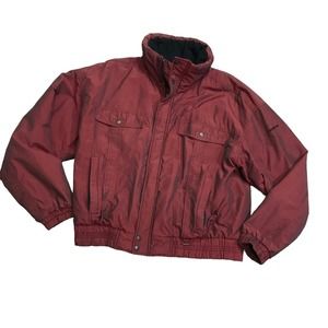 Vintage Obermeyer Jacket Men’s Large Burgundy Wayne Zip Up Ski Snowboard Coat